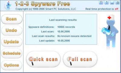 1-2-3 Spyware Free 4.3 screenshot