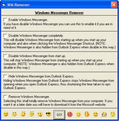 Windows Messenger Remover 1.0 screenshot Windows Messenger Remover 1.0 screenshot