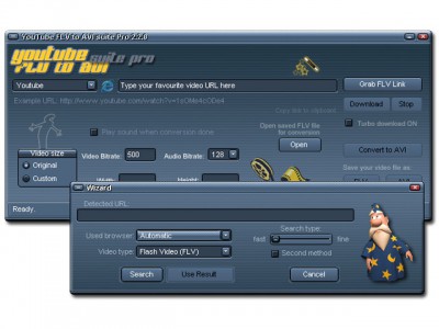YouTube FLV to AVI Suite PRO 2.0.6 screenshot YouTube FLV to AVI Suite PRO 2.0.6 screenshot