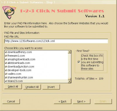 123 Click n Submit Softwares 1.2 screenshot