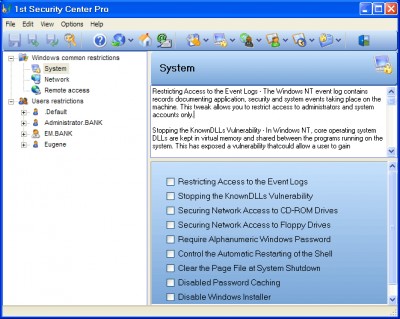 1st Security Center Pro 8.1.1.23 screenshot