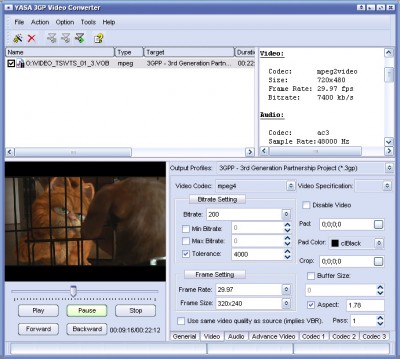 3GP Video Converter 1.1 screenshot