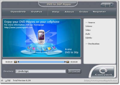 A-one DVD to MP3 Ripper 7.6.3 screenshot