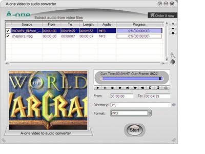 A-one Video To Audio Convertor 7.6.3 screenshot