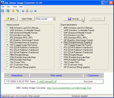 ABC Amber Image Converter 3.07 screenshot