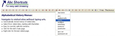 AbcShortcuts IE Toolbar 1.0 screenshot