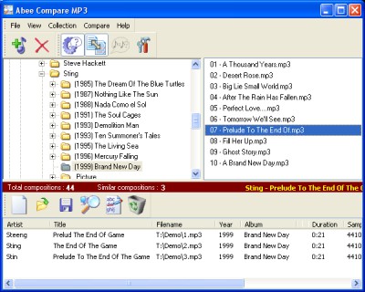 Abee Compare MP3 0.91 screenshot