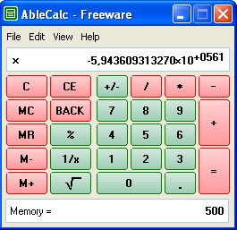 AbleCalc 1.1 screenshot