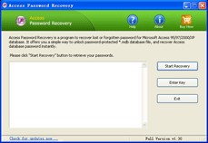 Access Password Recovery 1.5 screenshot