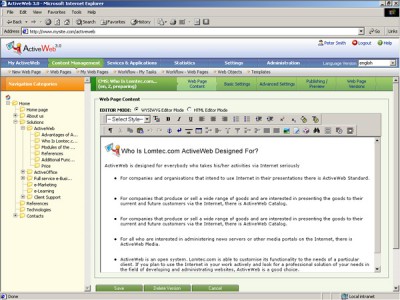 ActiveWeb Express 3.0 screenshot