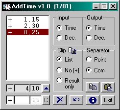 AddTime 1.0.01 screenshot