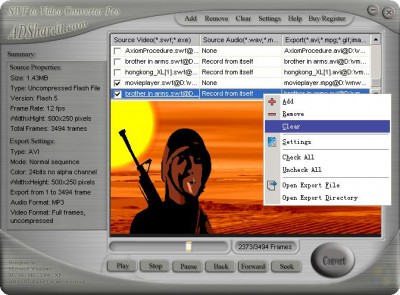 ADShareit SWF to Video Converter Pro 5.5 screenshot