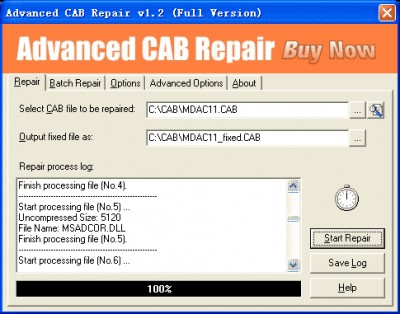 Advanced CAB Repair 1.2 screenshot