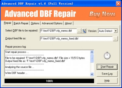 Advanced DBF Repair 1.6 screenshot