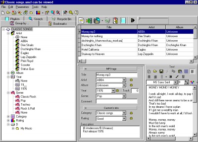 Advanced MP3 catalist 1.2 screenshot