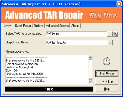 Advanced TAR Repair 1.4 screenshot