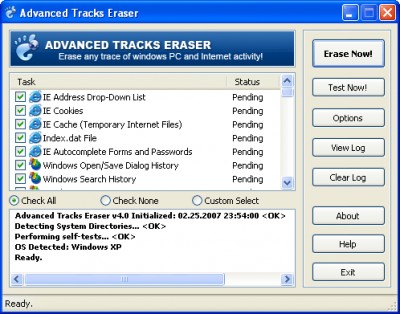 Advanced Tracks Eraser 4.2 screenshot