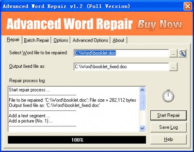 Advanced Word Repair 1.2 screenshot