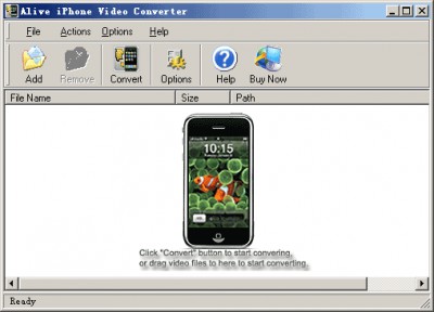 Alive iPhone Video Converter 2.0.2.8 screenshot