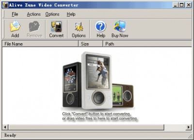 Alive Zune Video Converter 1.9.0.9 screenshot
