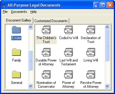All-Purpose Legal Documents 1.02 screenshot