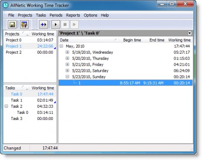 AllNetic Working Time Tracker 3.0 screenshot