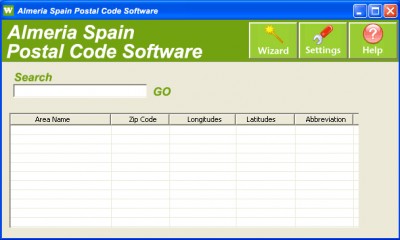 Almeria Spain Postal Code Software 1.0 screenshot