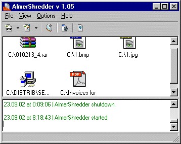 AlmerShredder 1.05 screenshot