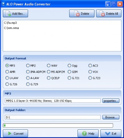 ALO Power Audio Converter 2007 3.0.39 screenshot