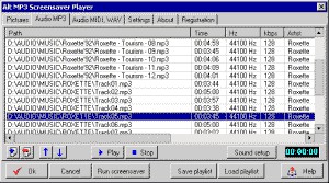 Alt MP3 Screensaver Player 1.7 screenshot