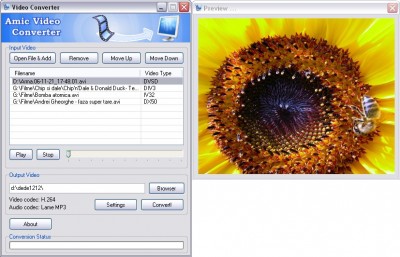 Amic Video Converter 2.0 screenshot