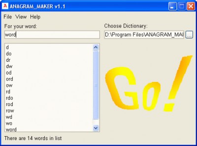 ANAGRAM_MAKER 1.1 screenshot