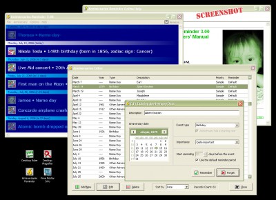 Anniversaries Reminder 3.22 screenshot