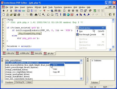 Antechinus PHP Editor 10.0 screenshot