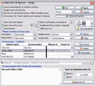 Anti-lost CD Ejector Lite 2.2 screenshot
