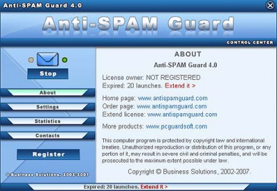 Anti-SPAM Guard 4.0 screenshot