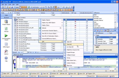 Apex SQL Diff 2005.11 screenshot