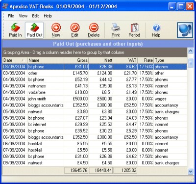 Apexico VAT-Books 1.0 screenshot