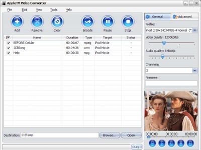 Apple TV Video Converter 3.1.44.110 screenshot