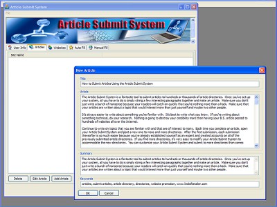 Article Submit System 2.0 screenshot