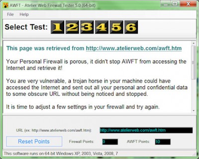 Atelier Web Firewall Tester 5.0 screenshot