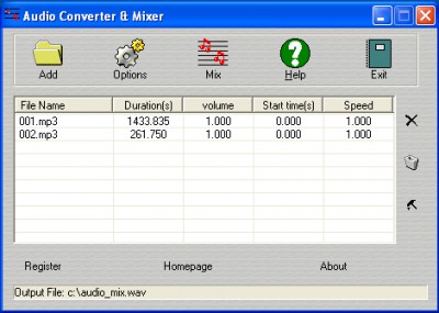 Audio Converter Mixer 3.1.2.9 screenshot