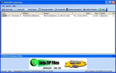 AVANTRIX SafeCheck 1.0 screenshot