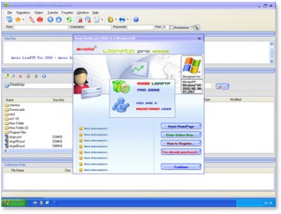 Axoio LionFtp Pro 2006 1.1,51010 screenshot