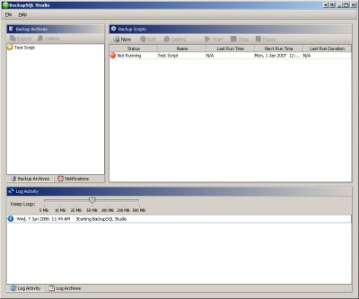 BackupSQL Studio 1.0.4.0 screenshot