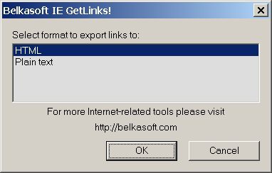 Belkasoft IE GetLinks 1.01 screenshot