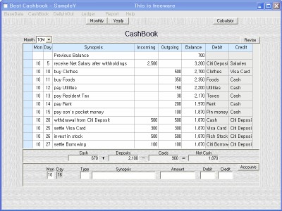 Best Cashbook 3.33 screenshot