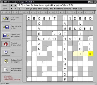 Bible Crossword Challenge 1.00 screenshot