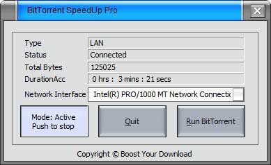 BitTorrent SpeedUp Pro 4.6.4 screenshot