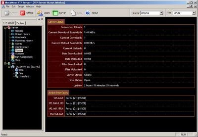 BlackMoon FTP Server 4.0.0.2010 screenshot